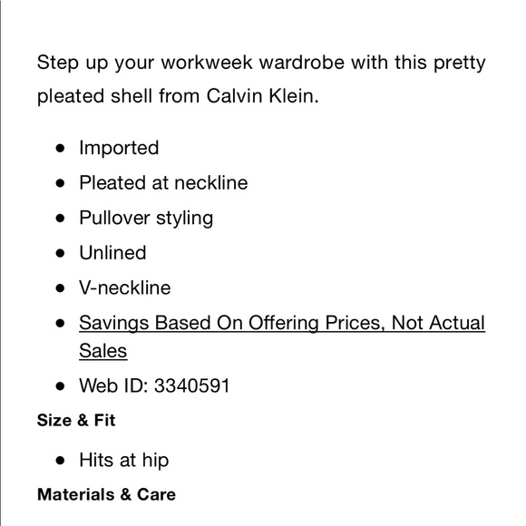 Calvin Klein sleeveless blouse -Blush - Picture 4 of 4